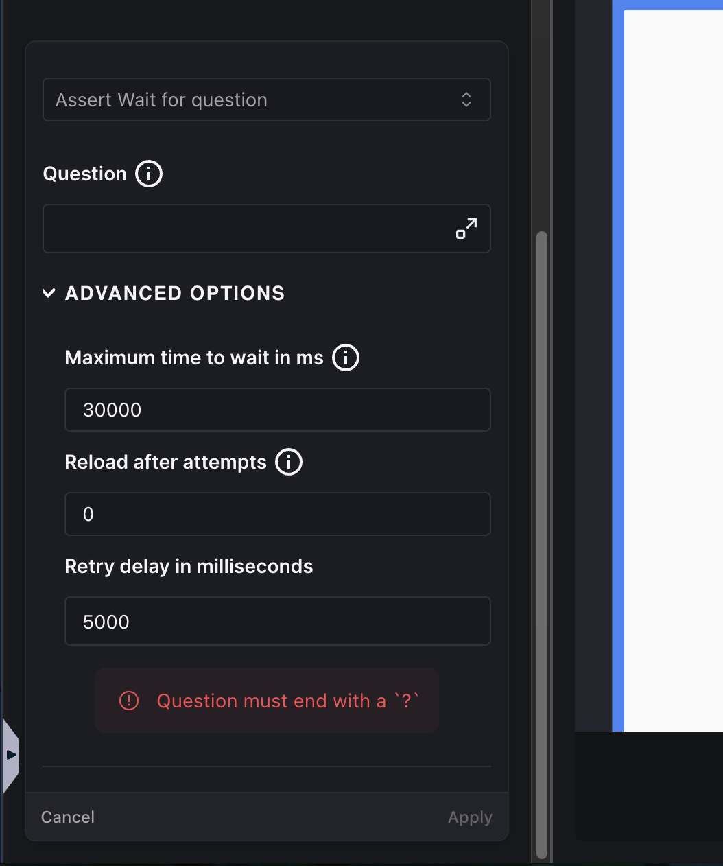 Click to view full size image Assert Script Success